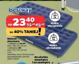 Netto Materac dmuchany podwójny Bestway wym. 191x137x22cm oferta