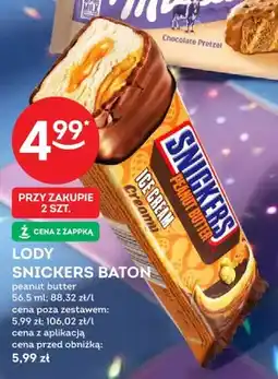 Żabka Lody Snickers Baton Peanut Butter oferta