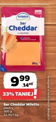 Netto Ser Cheddar Miletto plastry oferta