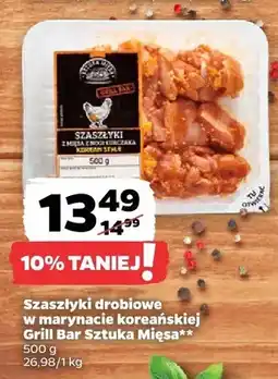 Netto Szaszłyki drobiowe w marynacie koreańskiej Grill Bar Sztuka Mięsa oferta