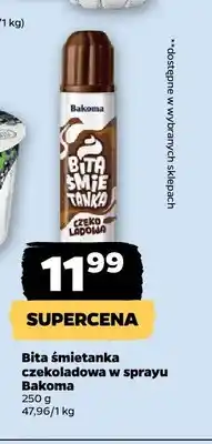 Netto Bita śmietanka czekoladowa w sprayu Bakoma oferta