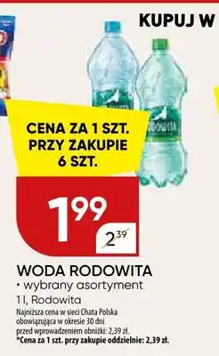 Chata Polska Woda niegazowana Rodowita oferta