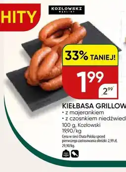 Chata Polska Kiełbasa grillowa z czosnkiem niedźwiedzim oferta