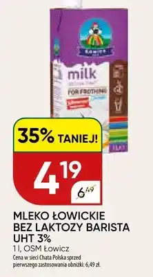 Chata Polska Mleko Łowickie bez laktozy Barista UHT 3% oferta