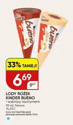 Chata Polska Lody rożek Kinder Bueno White oferta