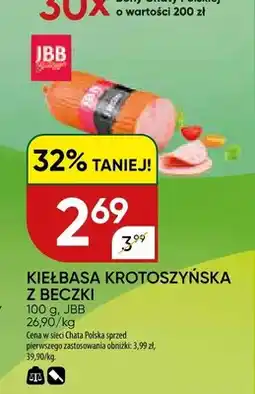 Chata Polska Kiełbasa krotoszyńska z beczki JBB oferta