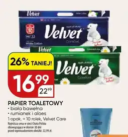 Chata Polska Papier toaletowy Velvet biała bawełna oferta