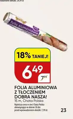 Chata Polska Folia aluminiowa z tłoczeniem Dobra Nasza! oferta