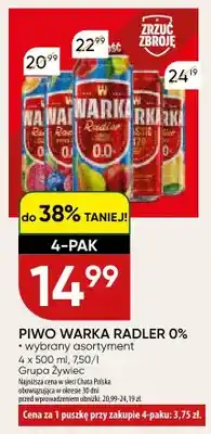 Chata Polska Piwo bezalkoholowe Warka Radler 0% 4-pak oferta