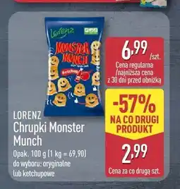 ALDI Chrupki Monster Munch ketchupowe Lorenz oferta