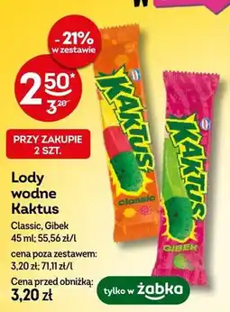 Żabka Lody wodne Kaktus Classic oferta