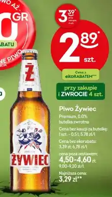 Piwo bezalkoholowe Żywiec 0.0% butelka zwrotna