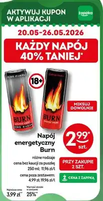 Żabka Napój energetyczny Burn Zero Cukru oferta