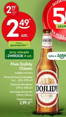 Żabka Piwo Dojlidy Classic butelka zwrotna oferta