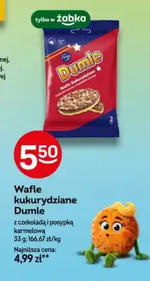 Żabka Wafle kukurydziane Fazer Dumle z czekoladą i posypką karmelową oferta