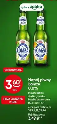 Żabka Piwo bezalkoholowe Łomża 0.0% kwaśne jabłko oferta