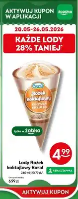 Żabka Lody Rożek koktajlowy Koral oferta
