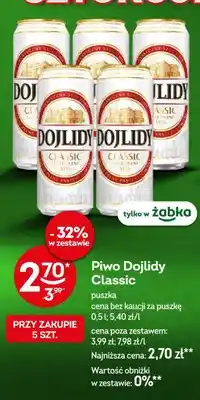 Żabka Piwo Dojlidy Classic oferta