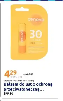 Action Balsam do ust z ochroną przeciwsłoneczną SPF 30 zenova oferta