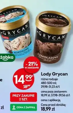 Żabka Lody czekoladowe Grycan oferta