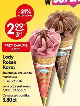 Żabka Lody Rożek Koral czekolada oferta