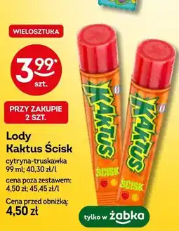Żabka Lody Kaktus Ścisk cytryna-truskawka oferta