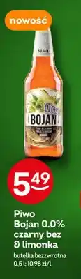 Żabka Piwo bezalkoholowe Bojan 0.0% czarny bez & limonka oferta