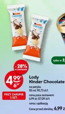Żabka Lody na patyku Kinder Chocolate oferta