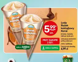 Żabka Lody Rożek koktajlowy Koral krówka-kukułka oferta