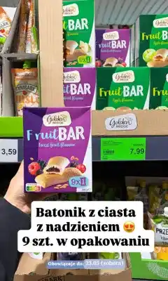 ALDI Batoniki z nadzieniem o smaku owoców leśnych Golden Bridge 9-pak oferta