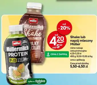 Żabka Shake mleczny Müller oferta