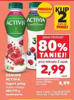 Kaufland DANONE ACTIVIA Jogurt pitny różne rodzaje 280/270 g opakowanie oferta