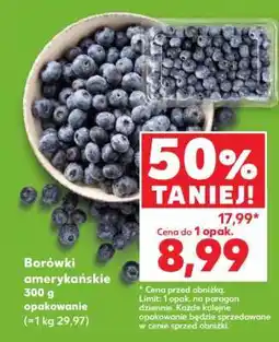 Kaufland Borówki amerykańskie 300 g opakowanie oferta