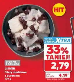 Kaufland LISNER Filety śledziowe z żurawiną 100 g oferta