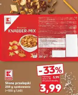 Kaufland Słone przekąski 250 g opakowanie oferta