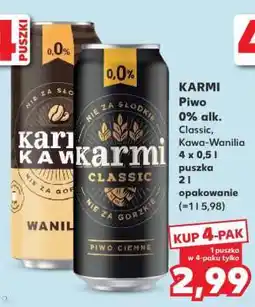 Kaufland KARMI Piwo 0% alk. Classic, Kawa-Wanilia 4 x 0,5 l oferta