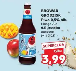 Kaufland BROWAR GRODZISK Piwo 0,5% alk. Mango Ale 0,5 l butelka zwrotna oferta