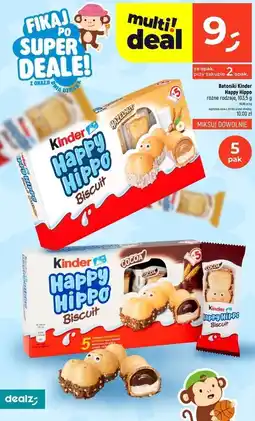 Dealz Batoniki Kinder Happy Hippo oferta