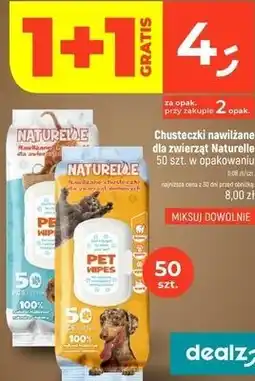 Dealz Chusteczki nawilżane dla zwierząt Naturelle 50 szt. w opakowaniu oferta