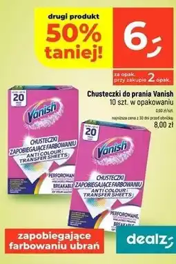 Dealz Chusteczki do prania Vanish oferta