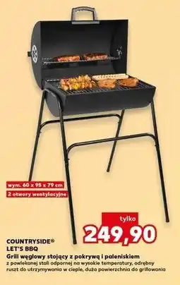 Kaufland Grill węglowy stojący z pokrywą i paleniskiem COUNTRYSIDE LET'S BBQ oferta