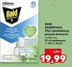 Kaufland RAID ESSENTIALS Płyn owadobójczy przeciw komarom na 45 nocy 27 ml opakowanie (= 100 ml 74,04) oferta