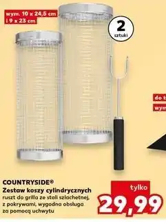 Kaufland COUNTRYSIDE Zestaw koszy cylindrycznych ruszt do grilla ze stali szlachetnej oferta