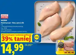 Lidl Polski kurczak - filety z piersi, XXL oferta