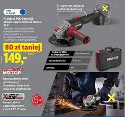 Lidl Akumulatorowa szlifierka kątowa, 20 V PARKSIDE PERFORMANCE oferta