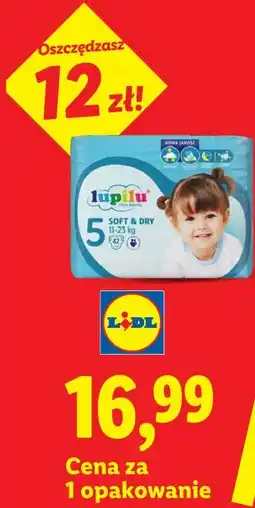 Lidl Pieluchy Lupilu Soft & Dry, rozmiar 5 oferta