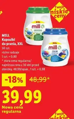 Lidl MILL Kapsułki do prania, XXL oferta