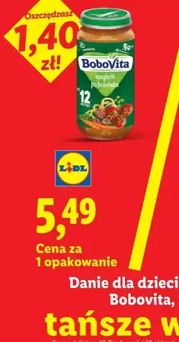 Lidl Danie dla dzieci po 12 m-cu Bobovita oferta