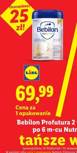 Lidl Bebilon Profutura 2 mleko następne po 6 m-cu Nutricia oferta