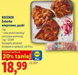 Lidl RZEŹNIK Żeberka wieprzowe, paski oferta